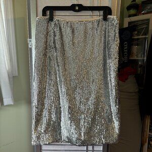 J. Crew Silver Sequin Skirt